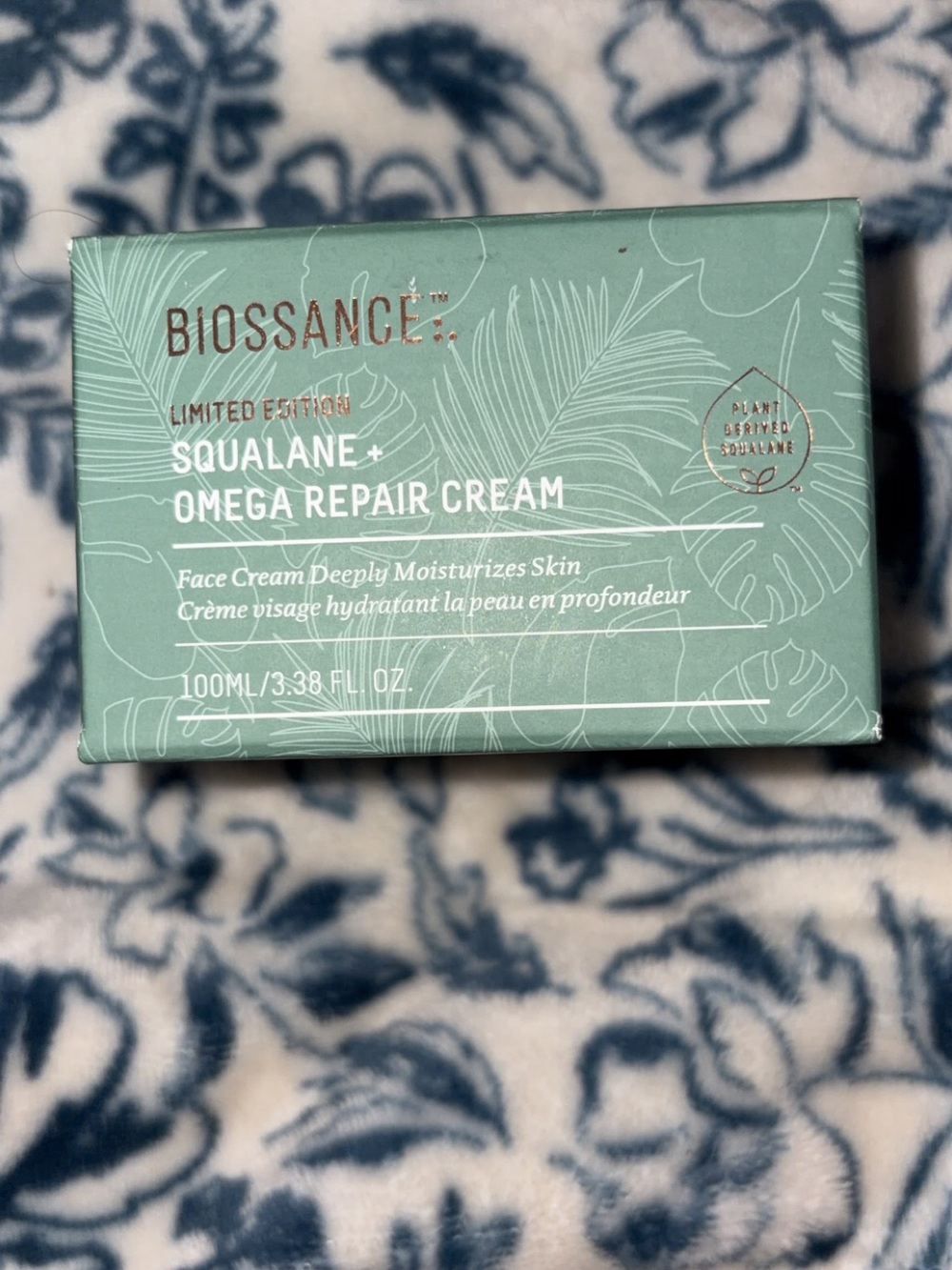Biossance Squalane + Omega Repair Cream – Mint Green Box